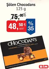 ŞÖLEN CHOCODANS ÇİKOLATA 125 G fiyat ve kampanya bilgisi